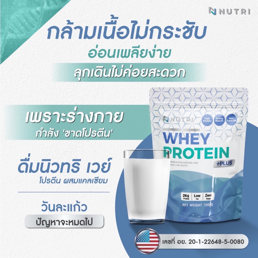 Nutri Whey Protein lsolate - นิวทรีเวย์โปรตีน เวย์โปรตีนผู้สูงอายุ โปรตีนผู้สูงวัย แคลเซียมสูง - รูปที่ 6