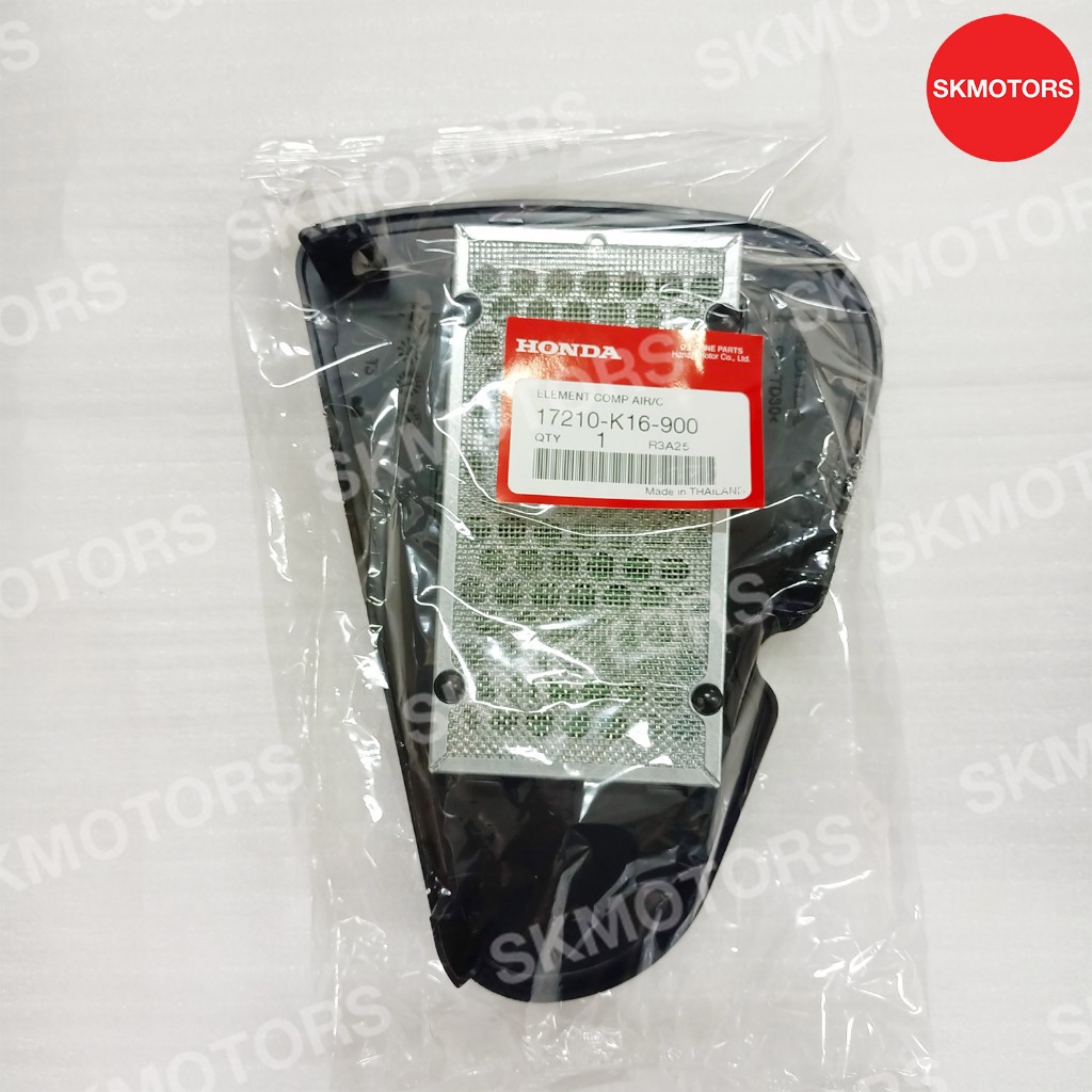 ไส้กรองอากาศ รหัสสินค้า 17210-K16-900 สำหรับรถ HONDA SCOOPY-I รุ่นไฟเลี้ยวติดบังลม, ZOOMER-X, MOOVE แท้เบิกศูนย์100%