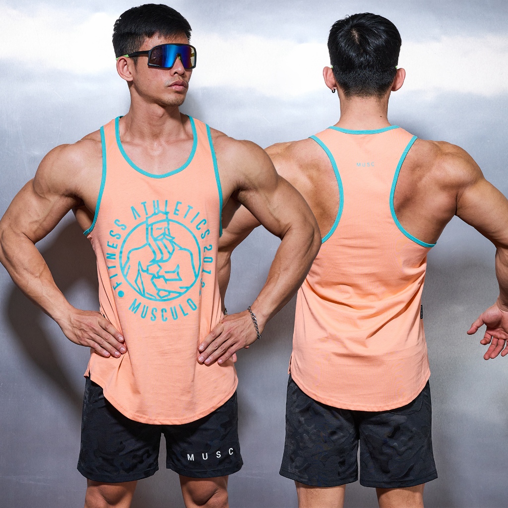 Musculo เสื้อกล้ามสตริงเจอร์ ทรงหลวม รุ่น 10 years logo