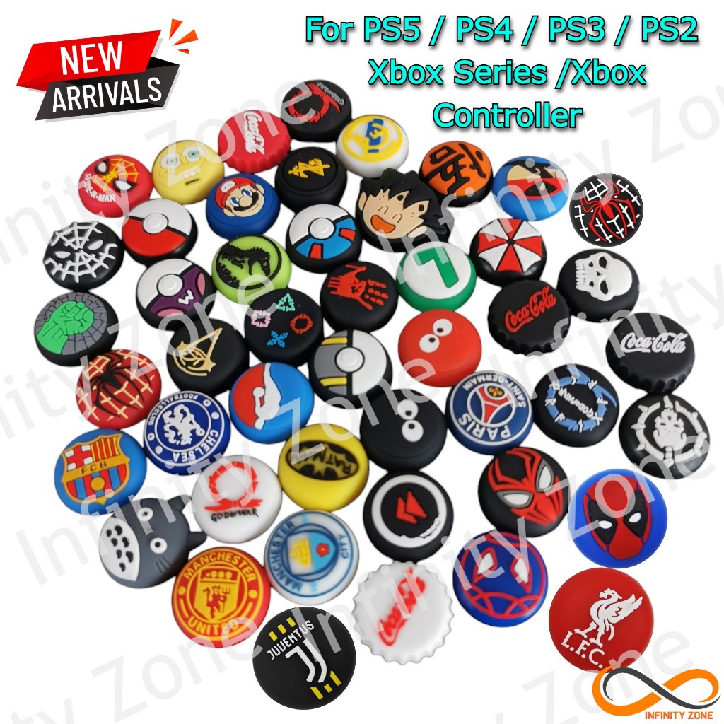 [1อัน] ลายใหม่ล่าสุด‼️ ซิลิโคนหุ้มปุ่มอนาลอคจอย PS5 /PS4 /PS3 /PS2 /Xbox Series /Xbox/Joy Pro Switch #ลิ้งค์2