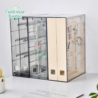 Fudonar กล่องเครื่องประดับ กล่องอะคริลิคกันฝุ่น ขนาดใหญ่ จัดระเบียบโต๊ะเครื่องแป้ง สินค้าพร้อมส่ง