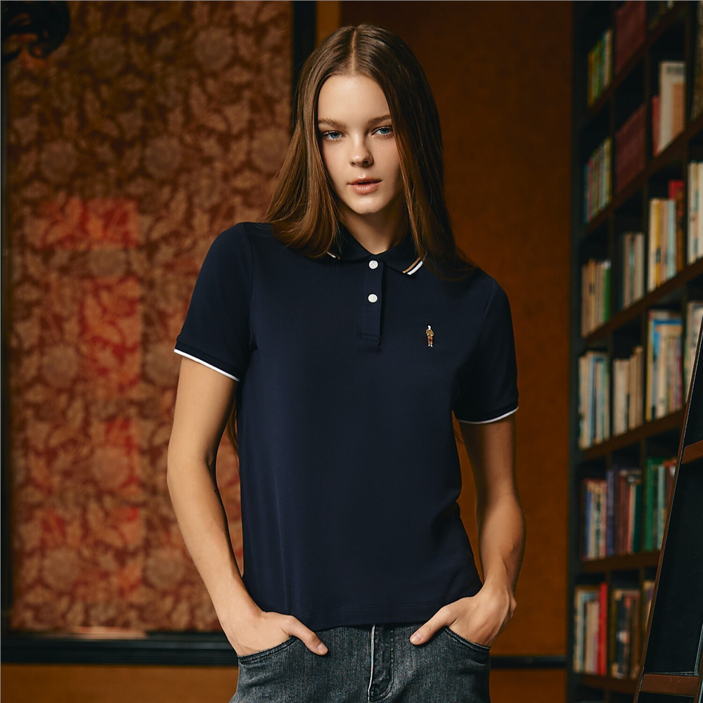 GIORDANO เสื้อโปโลผู้หญิง Women's Embroidery Polo 05313261