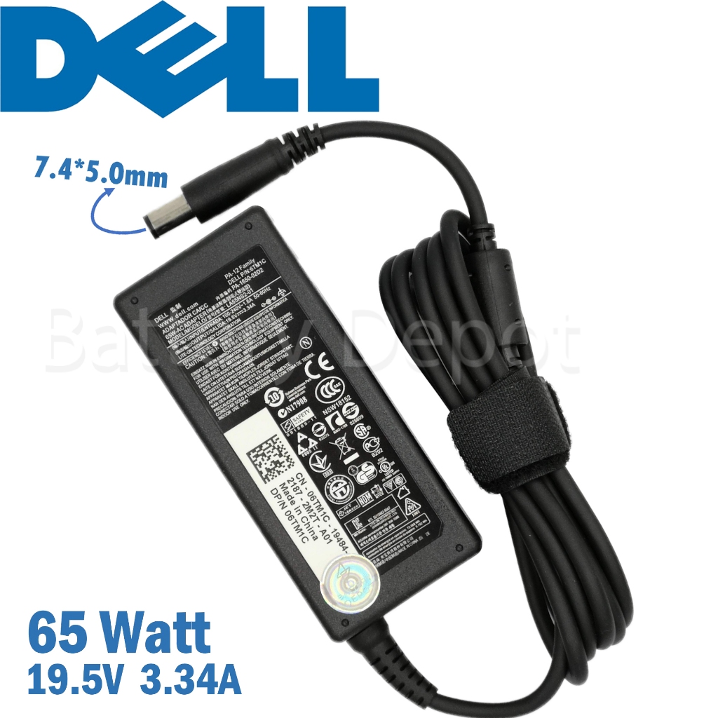 เดล Adapter Vostro 2420 2510 2520 2521 3300 3350 3360 A840 A860 65W 7.4 สายชาร์จ เดล อะแดปเตอร์