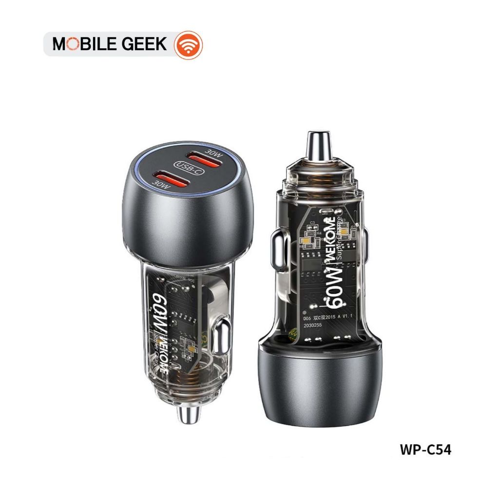 หัวชาร์จไฟในรถ WK WPC54/C55/C56/C57 กำลังไฟ 60W/36W/15W/22.5W Car Charger