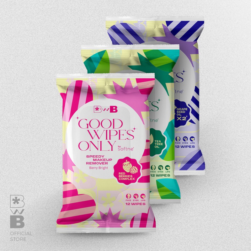 (Set4ซอง) BWB Good Wipes Only Speedy Makeup Remover