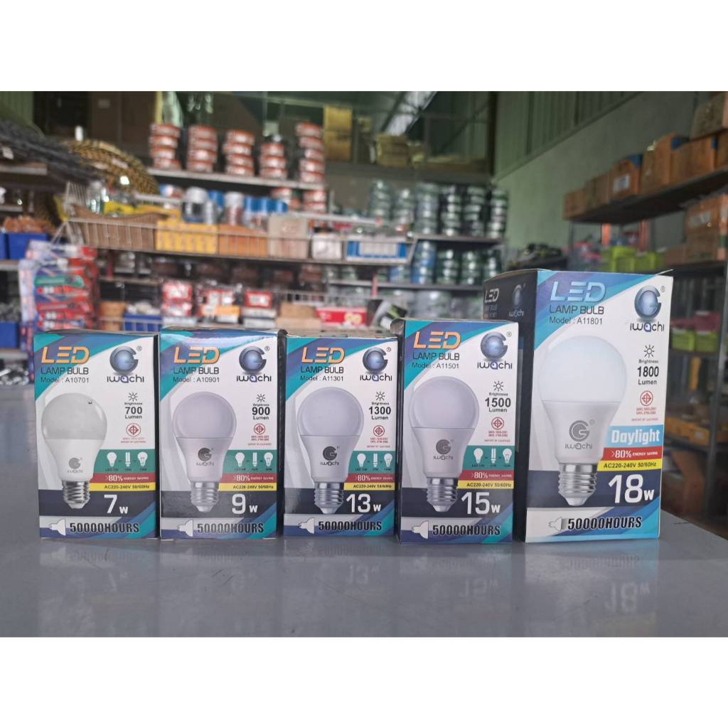 หลอดประหยัดไฟซื้อ5แถม1ซื้อ10แถม2LED E27แสงขาว