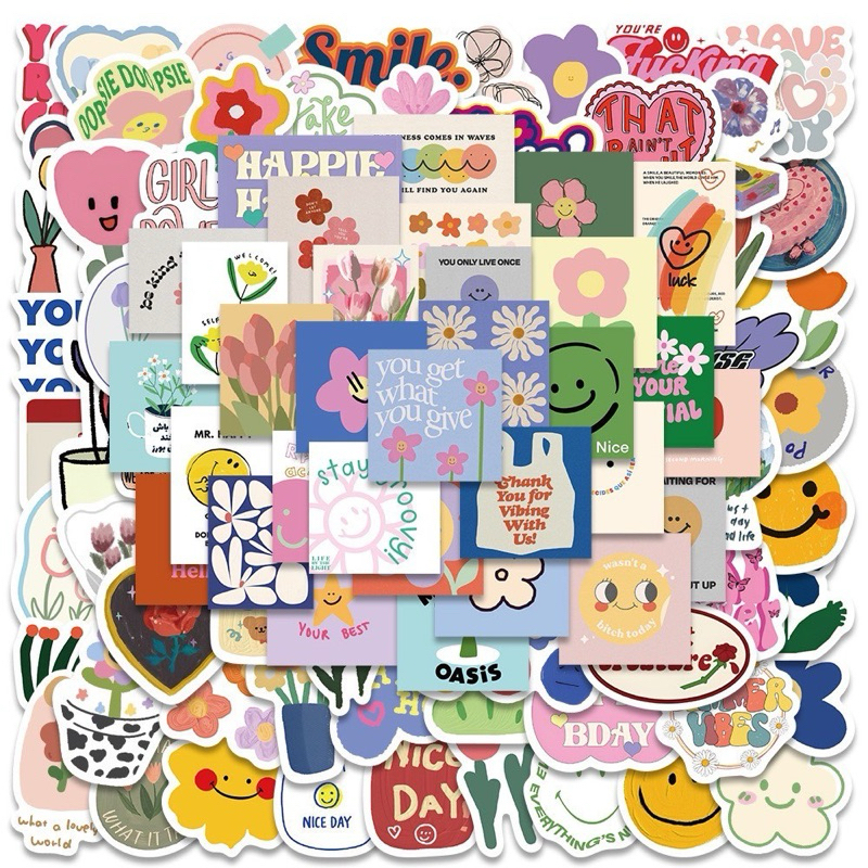 ร้านไทย🇹🇭📦รวม สติกเกอร์ สติ๊กเกอร์ มีหลายแบบให้เลือก90-100ดวง/แพค