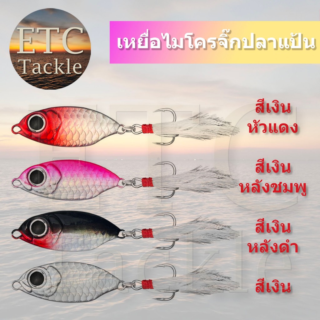 เหยื่อไมโครจิ๊ก Micro Jig ปลาแป้น รูปทรงเพรียวบาง ขนาด 5กรัม / 10กรัม / 15กรัม