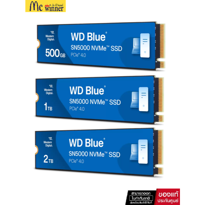 WD Blue SN5000 M.2 NVMe 500GB/1TB/2TB ของแท้-รับประกัน 5 ปี