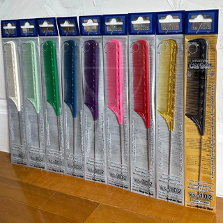 (พร้อมส่ง / ของญี่ปุ่นแท้ราคาถูกที่สุด) YS Park YS-102 Pin Tail Comb (220mm) หวีหางสแตนเลสแหลม แบ่ง เซต ม้วน ไฮไลท์ ทำสี