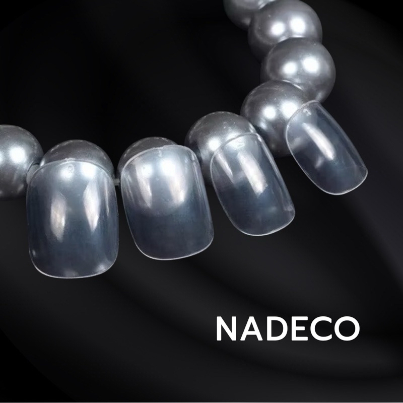 Nadeco เล็บปลอมทรงสั้นพิเศษขอบโค้งมน 500 ชิ้น