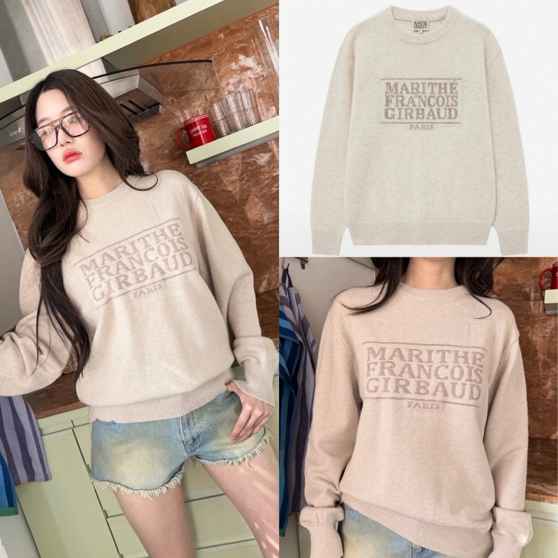 Marithe knit sweater • เสื้อไหมพรมแขนยาว งานทอลายอักษรตามแบรนด์ดังเกาหลี น่ารักมากค่ะ ไอดอลเกาหลีใส่กันเยอะมาก