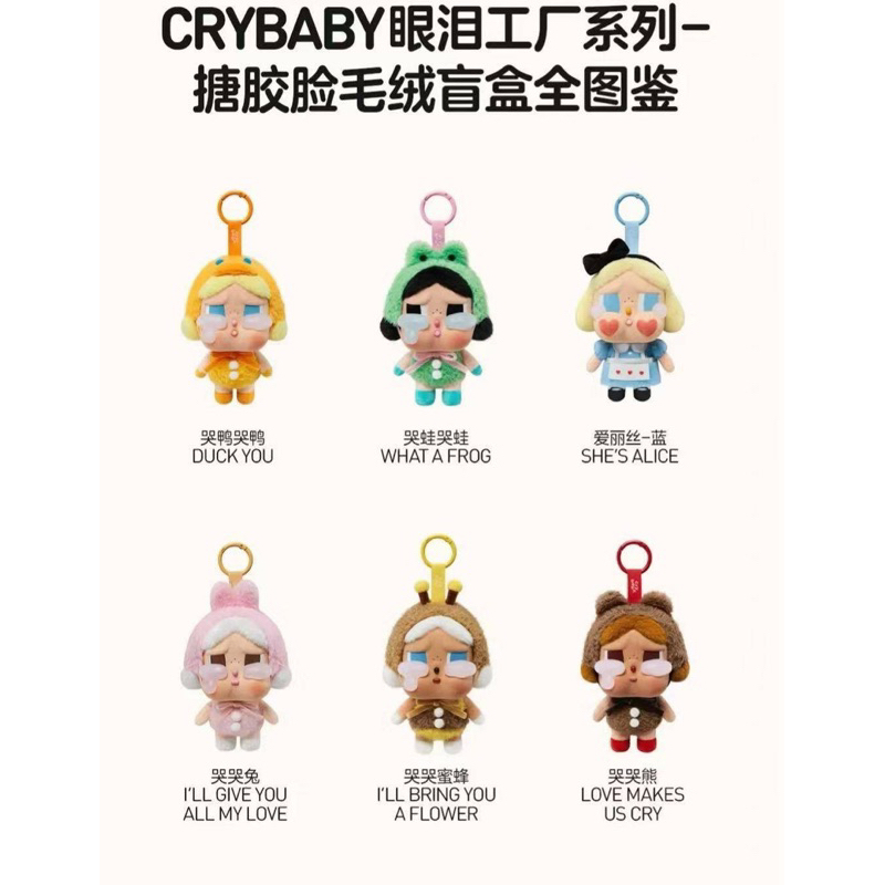 พรีออเดอร์ พวงกุญแจ CRY Baby POP MART งานเทียบ