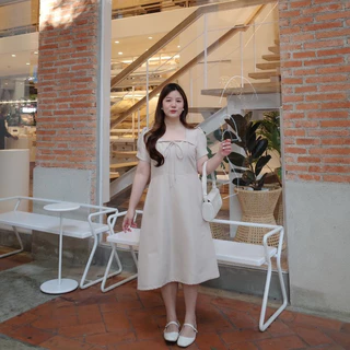 (❤️อกถึง 50") Elvia Dress เดรสสาวอวบ ชุดสาวอวบ