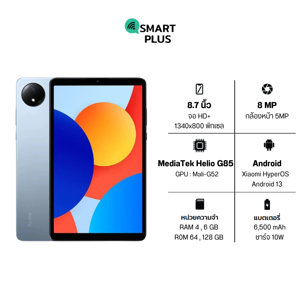 Xiaomi Redmi Pad SE 8.7 Lte (4/64) (4/128) (6/128) ประกันศูนย์ 15 เดือน [ หน้าจอ 8.7 นิ้ว แบต 6650 mAh ](smartplus)