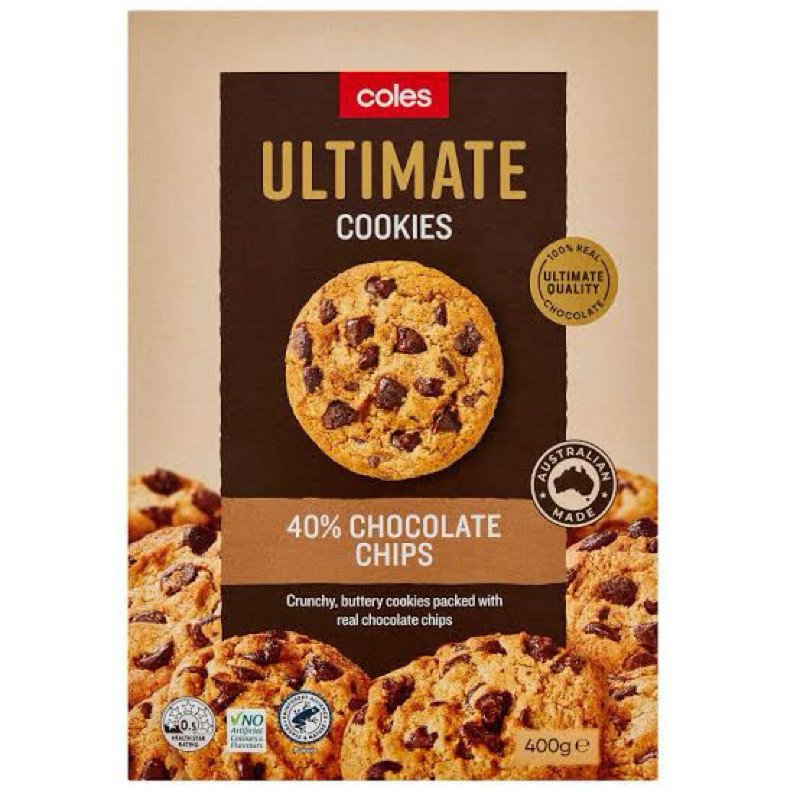 east Coles ultimate cookies 400g. 🇦🇺 จากออสเตรเลีย คุกกี้ช็อกโกแลตชิพ