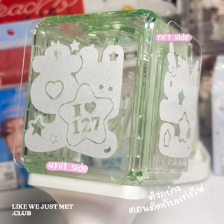 (พร้อมส่ง) 💚 แผ่นอะคริลิค แผ่นใส สำหรับตกแต่งบงแท่งไฟ NCT Ver.1/ Ver.2 🌟 แถมกาวนาโน