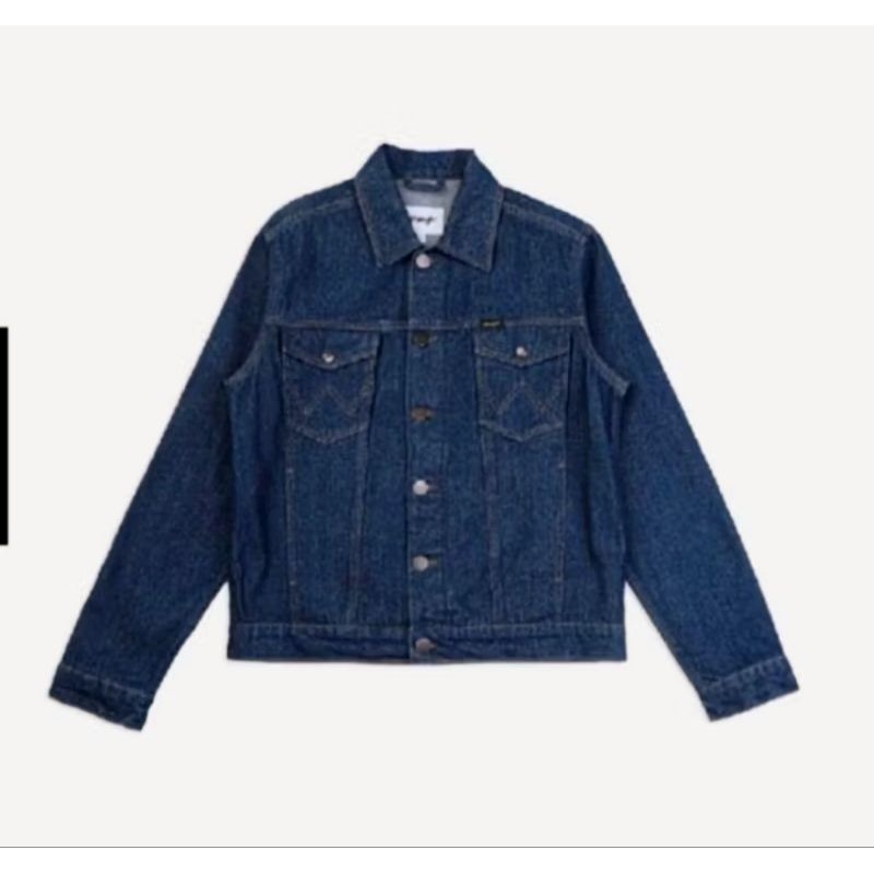 แจ็คเก็ตยีนส์ Wrangler Regular Fit made in Thailand ผ้าไม่ยืด มีกระเป๋าด้านใน แบรนด์แท้ ราคาป้าย2,99