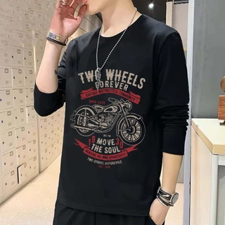 TL-1077 เสื้อยืดแขนยาวผ้านิ่มเด้ง ผ้านุ่มมากมีให้เลือก2สี ขาว/ดำ