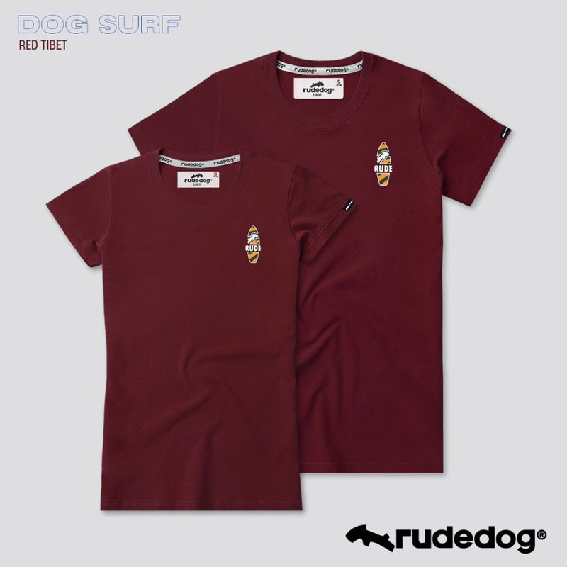 Rudedog เสื้อยืด รุ่น DogSurf เสื้อยืดผู้ชายผู้หญิง