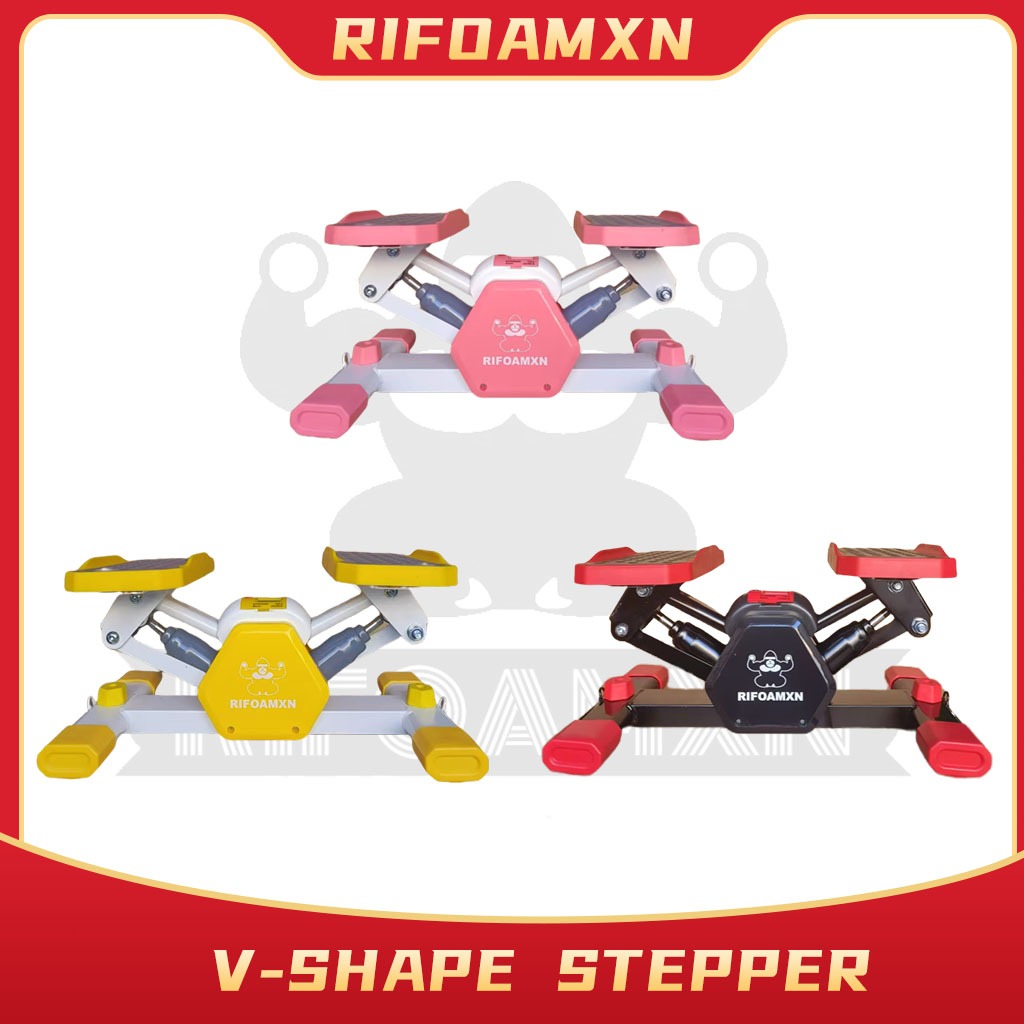 แบบใหม่ V-Shape Stepper เครื่องออกกำลังกายสุดฮิต ออกกำลังกายขา สะโพก แถมสายยางยืด