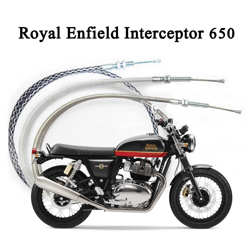 RE 650 อินเตอร์ รอยัล เอนฟิลด์ Royal Enfield Interceptor 650 ปี 18-23 แฮนค์ยกสูง สายครัช สายคลัทช์ ระฆังทอง สายเร่ง