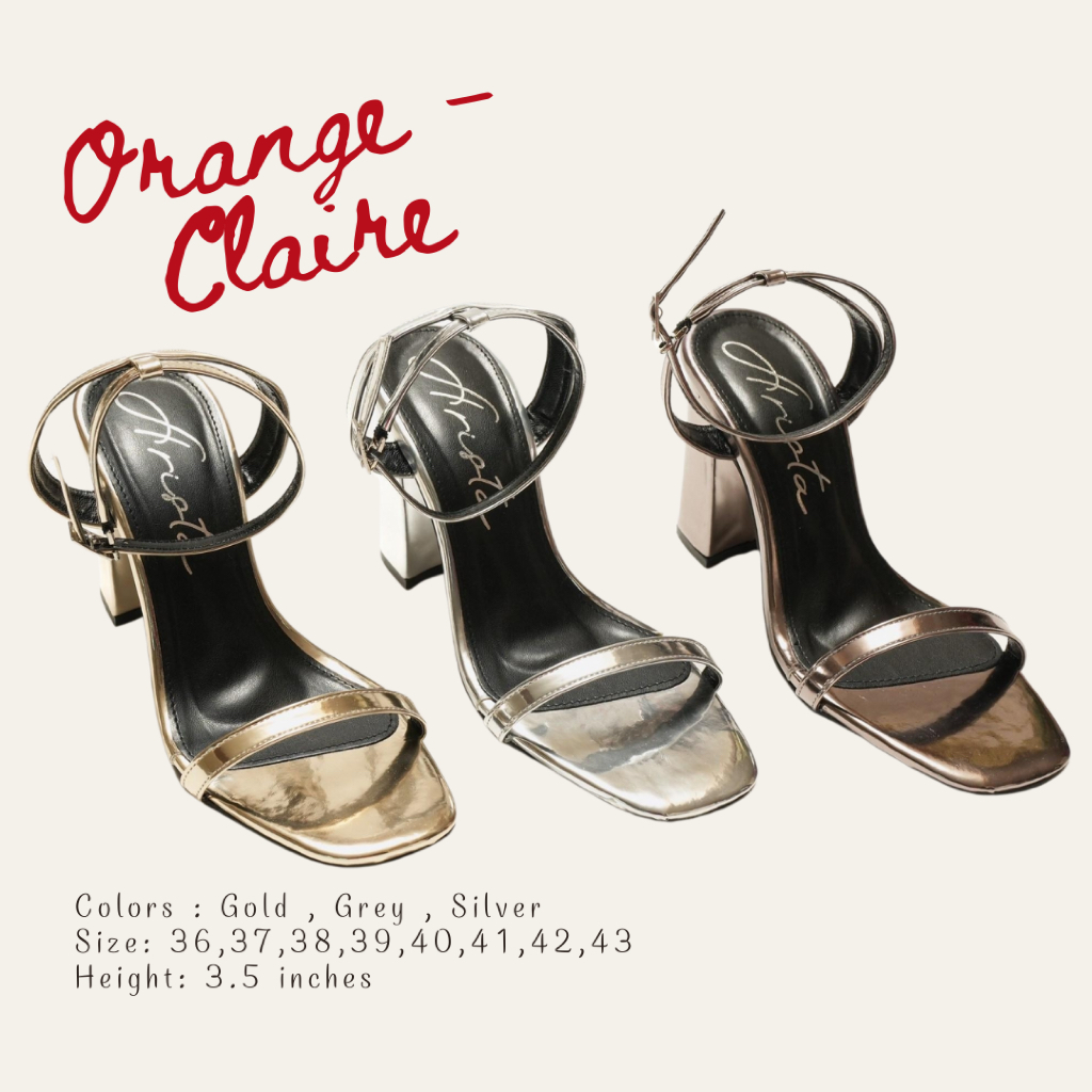 𝑶𝒓𝒂𝒏𝒈𝒆’ รองเท้าส้นสูง รุ่น Arista -Claire ( ART-015-1 )