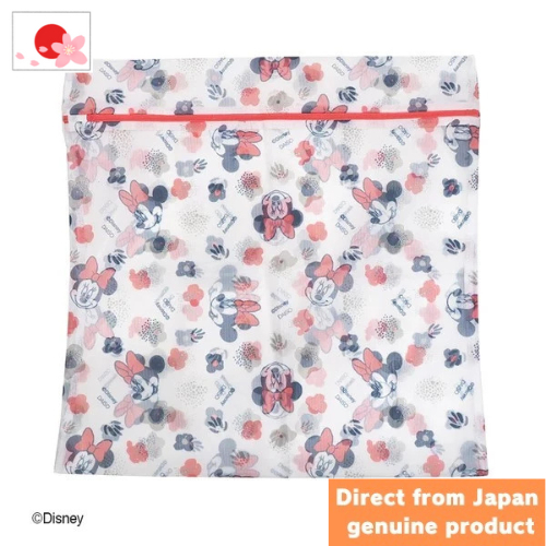 【Direct from Japan ! 】ตะกร้าซักผ้าขนาดจัมโบ้ แบบตาข่ายละเอียด สี่เหลี่ยม (มินนี่เมาส์)
