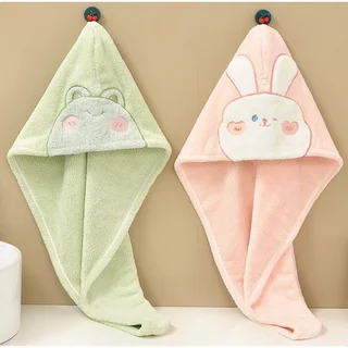 ShopAt.Two[NP-7002] ผ้าคลุมผมอาบน้ำ หมวกคลุมผมดูดซับน้ำ แห้งเร็ว
