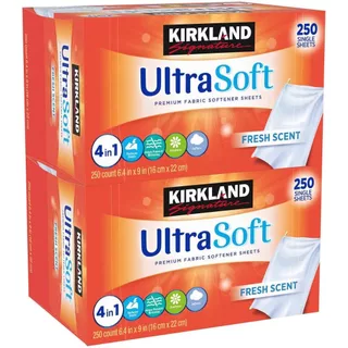 นำเข้า 🇺🇸 🌻ด้วย Kirkland Fabric Softener Sheets - แผ่นอบผ้า หอมนุ่มทุกการซัก 250 แผ่น