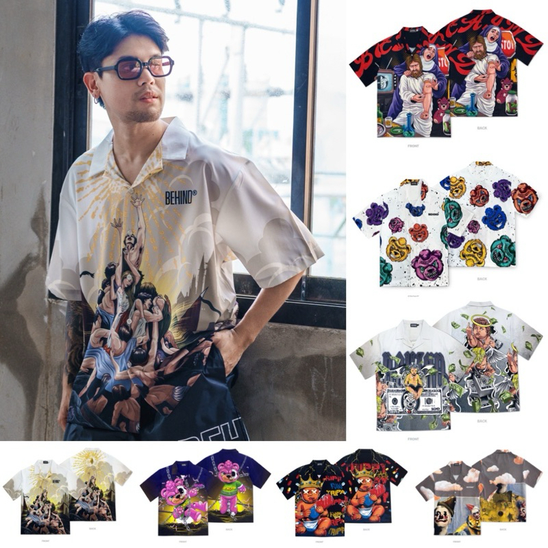เสื้อฮาวาย BEHIND ผ้าไหมอิตาลี