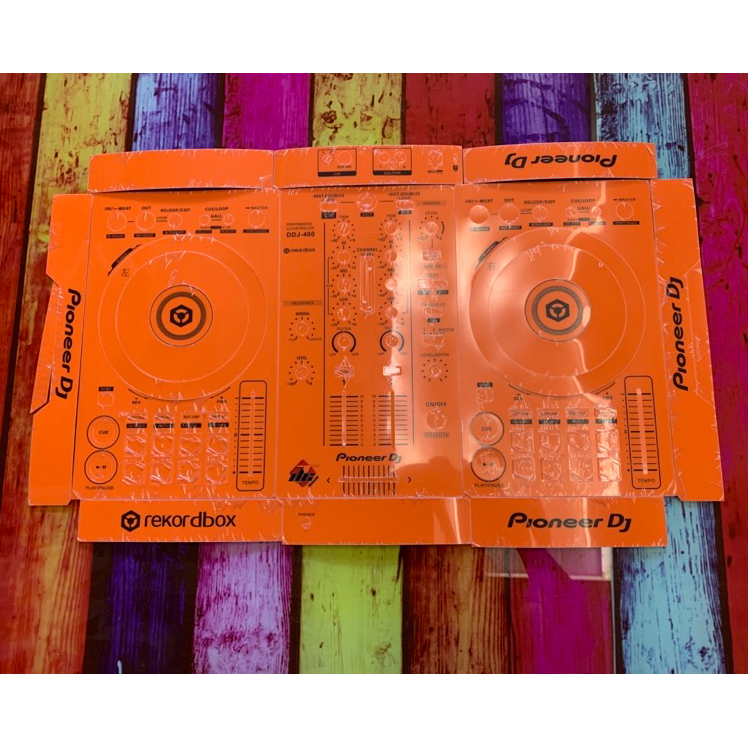 Skin cover dj for DDJ 400 สีส้ม สติกเกอร์ติดเครื่องDJ สีส้ม สำหรับเครื่องเล่นDJ รุ่น DDJ 400