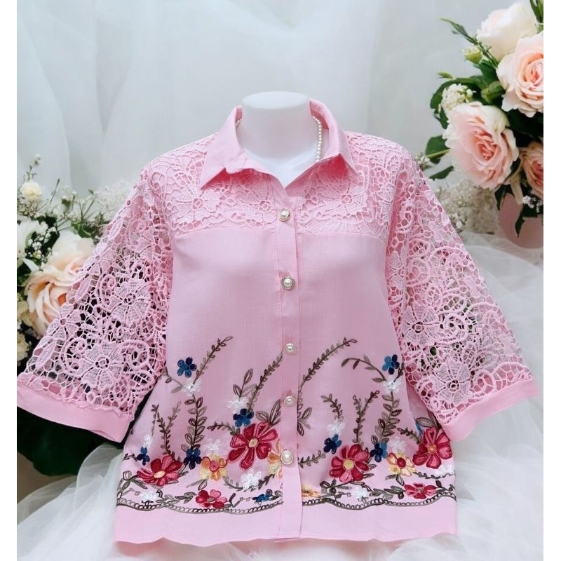 เสื้อเชิ้ตผู้หญิงผ้าลินินอก38-42นิ้วอก44-46นิ้ววงานฟรีไชส์ - รูปที่ 4