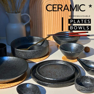 จาน ชามเซรามิค เคลือบพิเศษสไตล์ญี่ปุ่น เข้าไมโครเวฟได้