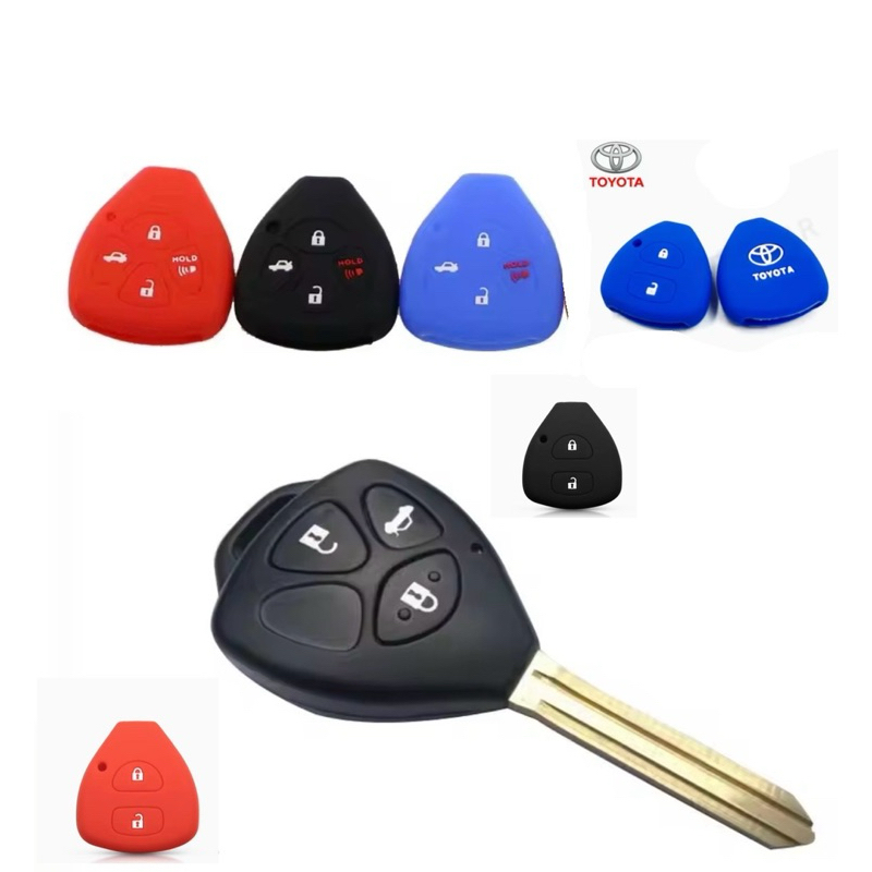 ซิลิโคนหุ้มกุญแจรีโมทรถยนต์โตโยต้าToyotaAltisปีรุ่นกุญแจพับเคสซิลิโคนหุ้มรีโมทรถยนต์กันรอยซองใส่กุญแจรถกันกระแทก