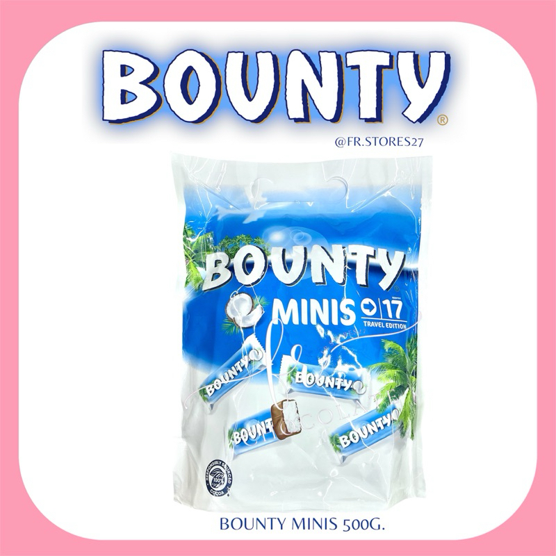 Bounty chocolate minis ขนาด 500G ห่อใหญ่