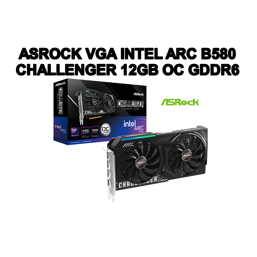 ASROCK VGA INTEL ARC B580 CHALLENGER 12GB OC GDDR6