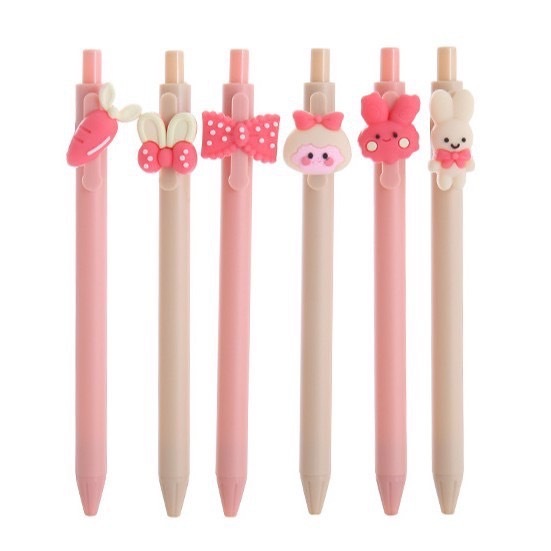 ปากกาเจลกด 0.5mm ลายการ์ตูนกระต่าย ตวามยาว14.5cm  หมึกดำ