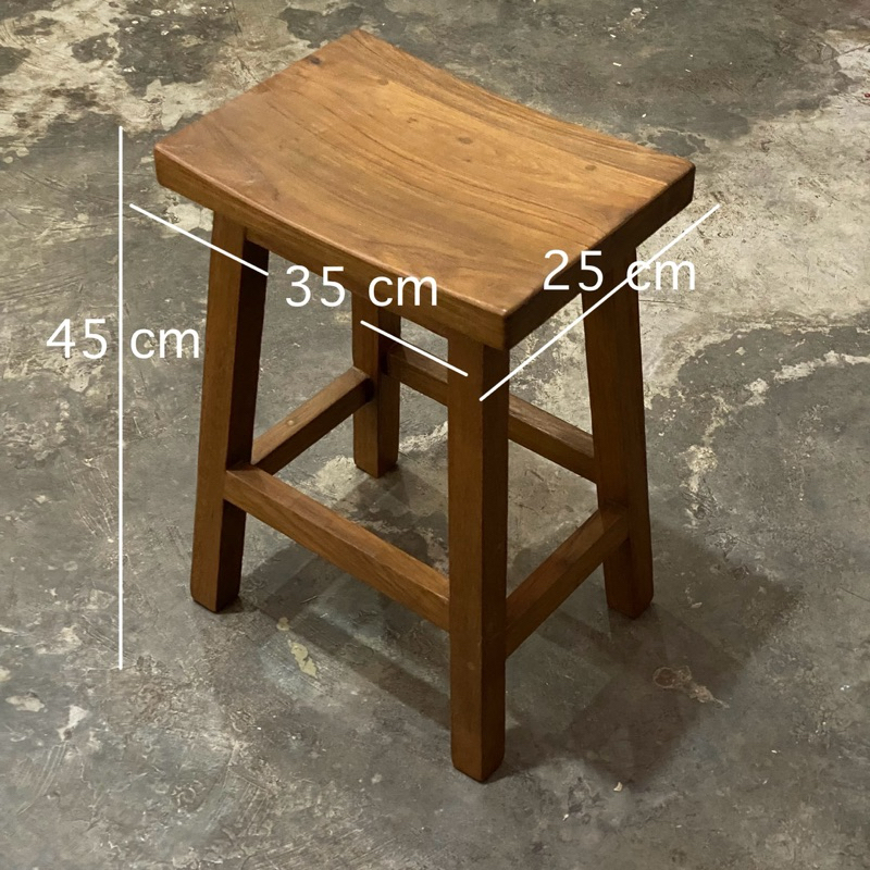 เก้าอี้ไม้สักเก่า สูง 45 cm