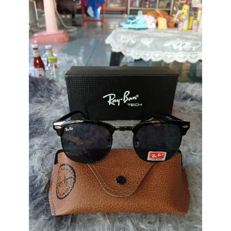 แว่นกันแดด RayBan พร้อมซองหนัง+กล่อง