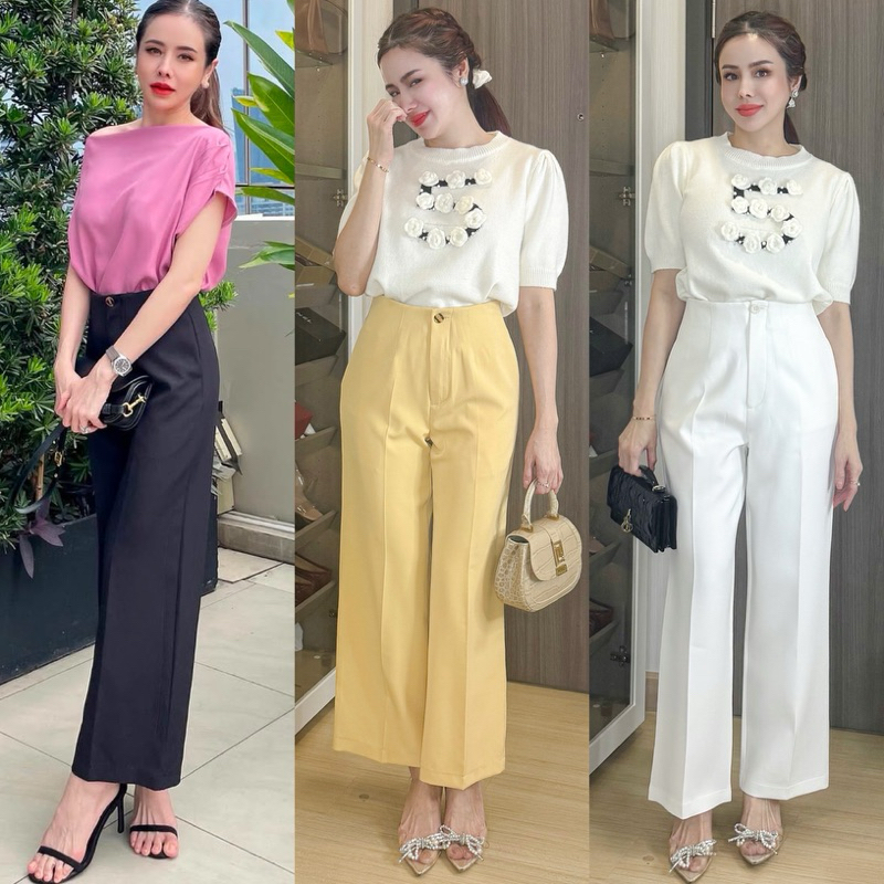 กางเกง รุ่น Lady first ขอบเอวทรงปีน ความยาว 39 นิ้ว