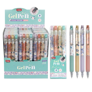 Oniso ปากกาเจล รุ่น Cafe'Series / รุ่น Floral ONI-92231-4 ขนาด 0.5 มม. หมึกน้ำเงิน เปลี่ยนไส้ได้