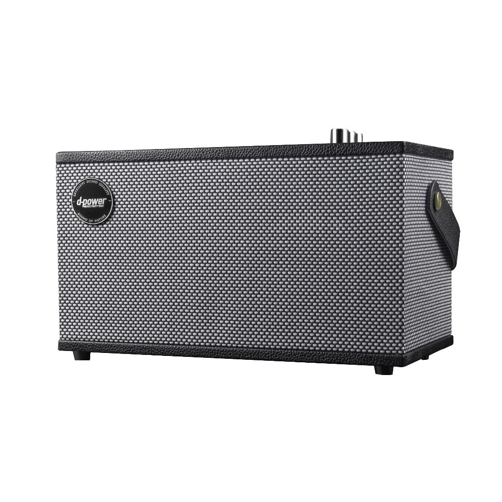 d-power ลำโพงไม้เรโทร The Three | Bluetooth 60W รองรับไมค์ เบสแน่น รับประกันศูนย์ 1ปี