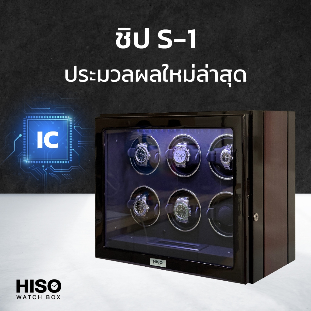 เครื่องหมุนหน้าตรงโชว์นาฬิกา AUTO รุ่น VT6-S