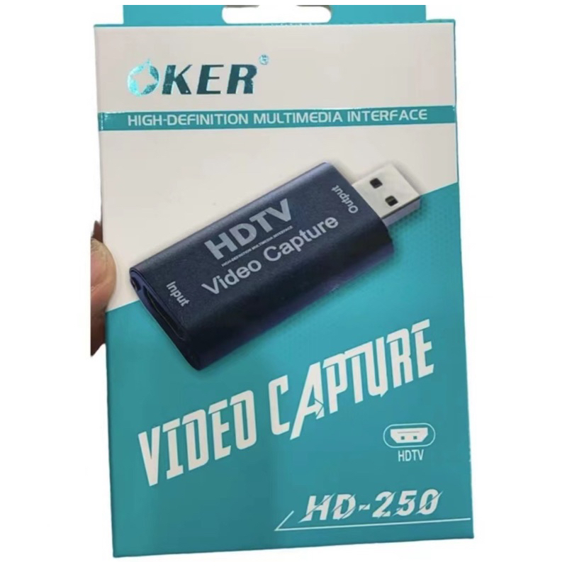 มาใหม่ 🚀ส่งเร็ว🚀 OKER HD-250 CONVERTER VIDEO CAPTURE แบบพกพา MINI Video Capture Card USB 2.0 1080P H