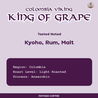 เมล็ดกาแฟคั่วอ่อน Colombia Viking: King of Grape (Exotic coffee)