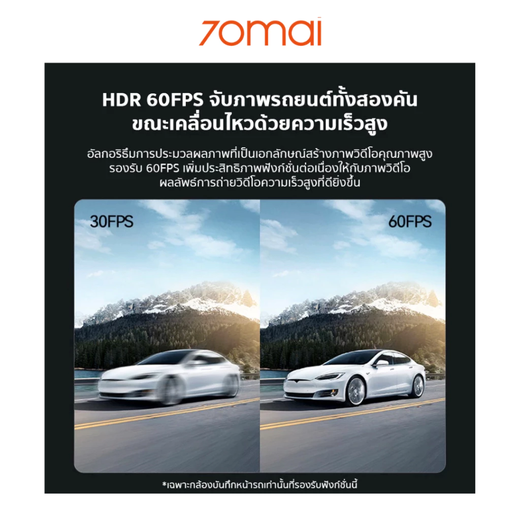 [ลด 200.- GUID200TH ] 70mai A200 Dual Dash Cam ความคมชัด 1080P HDR Car Camera กล้องติดรถยนต์อัฉริยะ 130 ° องศามุมกว้าง thumbnail 7