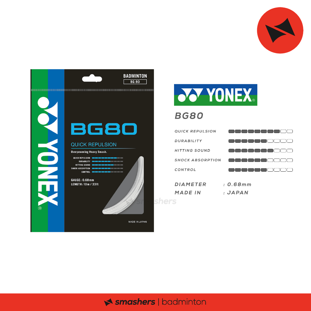 YONEX เอ็นแบดมินตัน รุ่น BG80