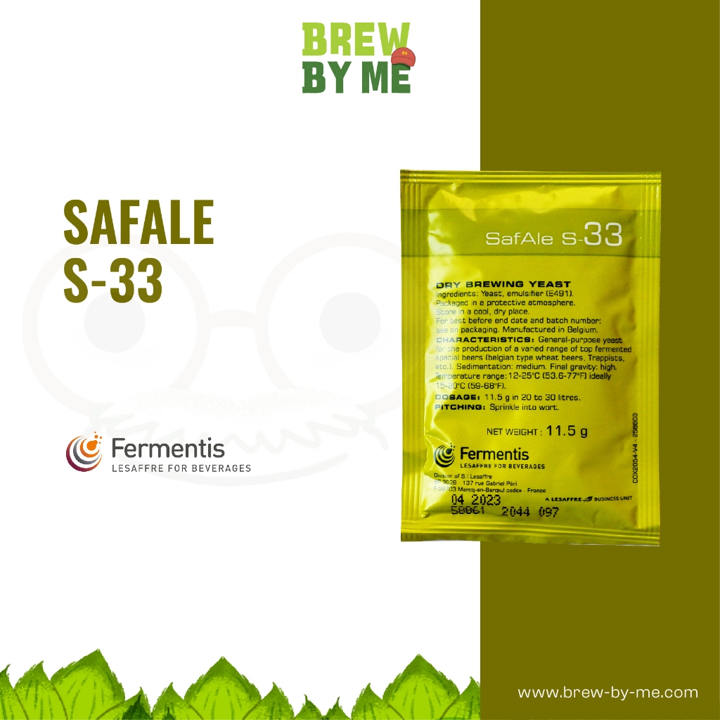 ยีสต์หมักเบียร์ Fermentis SafAle S-33 #homebrew