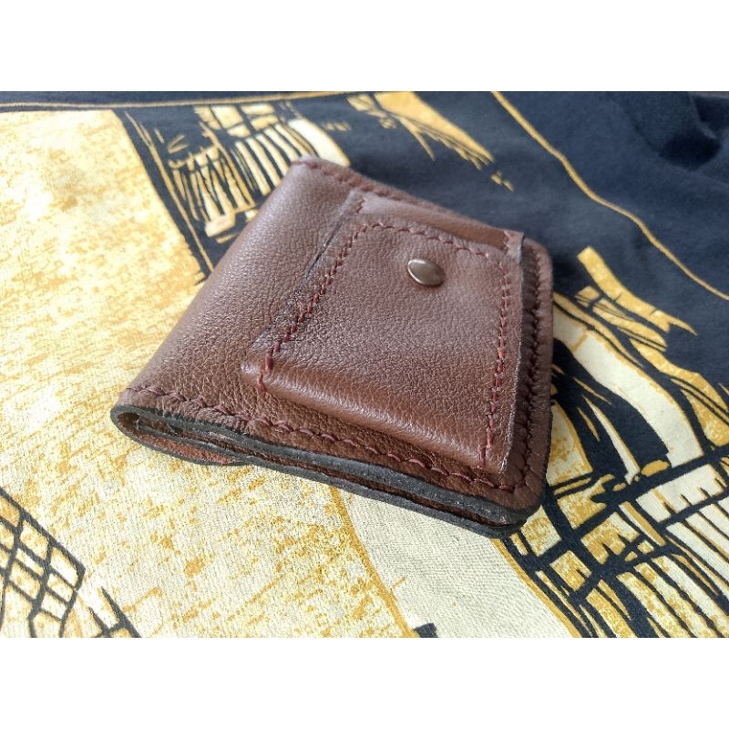 กระเป๋ายาสูบ ใบจาก ยาเส้น มีที่ใส่ไฟแช็ค ทำจากหนังแท้ทั้งใบ ตัดเย็บมือ handmade